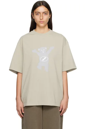 We11 Done Gray Teddy Logo T-Shirt