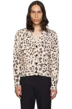 We11 Done Off-White Y-Neck Cardigan