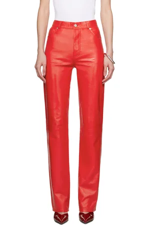 LU’U DAN Straight Leg Leather Pants