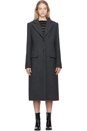 We11 Done Gray Single-Breasted Coat