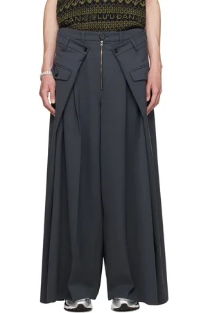 LU’U DAN Gray Wide Leg Trousers