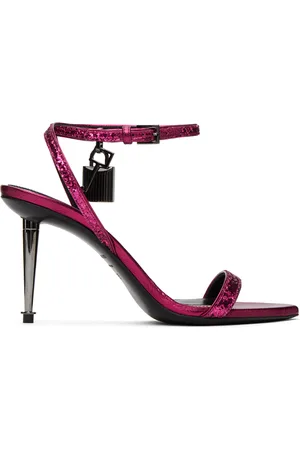 Tom Ford Pink Padlock Pointy Naked Heeled Sandals