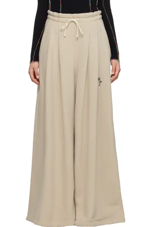Palm Angels Beige Wide-Leg Track Pants