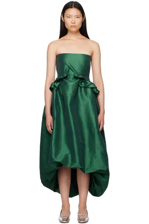 Kika Vargas SSENSE Exclusive Green Midi Dress