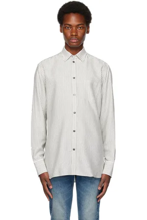 Golden Goose White & Black Striped Shirt