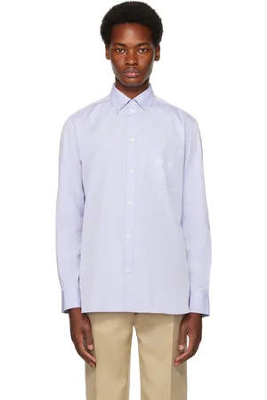 Golden Goose Blue Embroidered Shirt