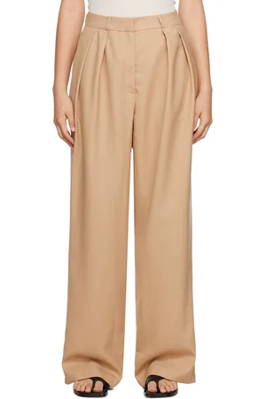 The Frankie Shop Tan Tansy Trousers