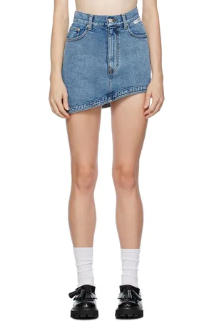 KIMHEKIM Blue Reformed Denim Miniskirt
