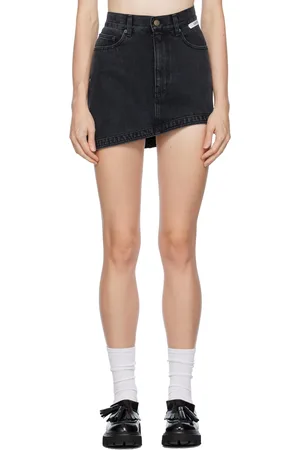 KIMHEKIM Asymmetric Denim Miniskirt
