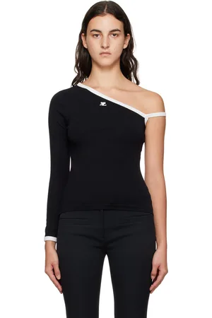 Courrèges Black Asymmetric T-Shirt