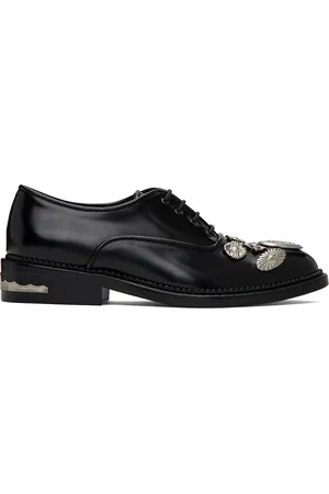 TOGA PULLA Black Embellished Oxfords