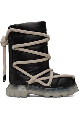 Rick Owens Black Lunar Tractor Boots
