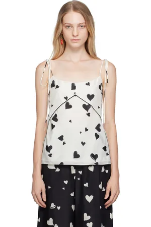 Marni White Bunch Of Hearts Camisole