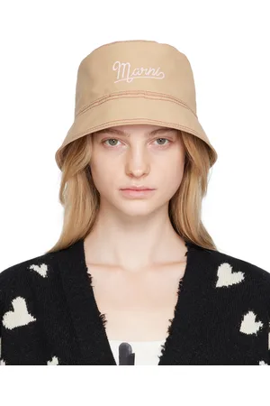 Marni Tan Embroidered Bucket Hat