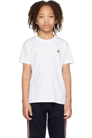 Moncler Kids White Patch T-Shirt