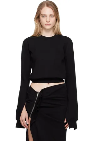 Rick Owens Black Raw Edge Sweatshirt