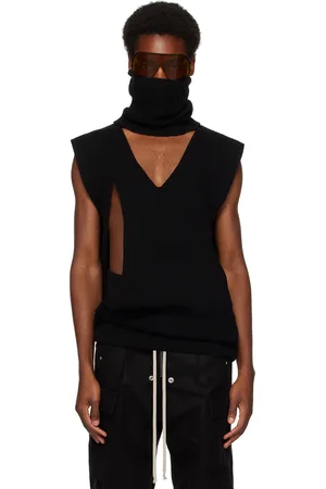 Rick Owens Black V-Neck Vest