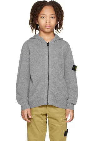 Stone Island Kids Gray 508Z1 Hoodie
