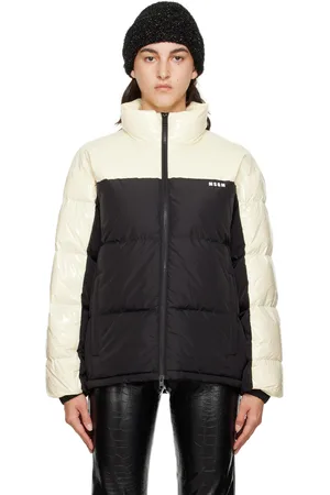 Msgm Black & White Padded Down Jacket