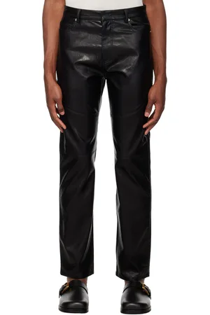 SYSTEM Paneled Faux-Leather Trousers