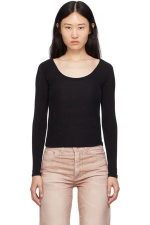 OUR LEGACY Black Deep Neck Long Sleeve T-Shirt
