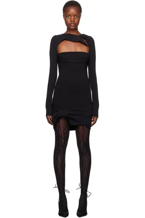 The Attico Black Donnie Minidress