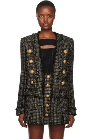 Balmain Black Open Jacket