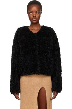 Stand Studio Black Charmaine Reversible Faux-Shearling Jacket