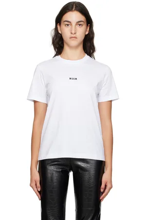 Msgm White Printed T-Shirt