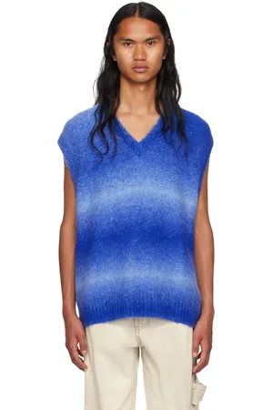 WOOYOUNGMI Blue Stripe Vest