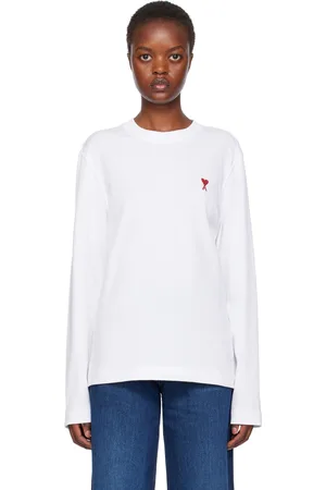 Ami White Ami De Cœur Long Sleeve T-Shirt