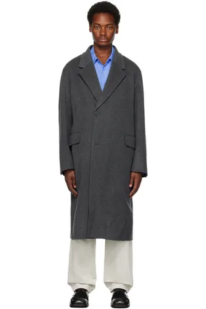 Solid Gray Two-Button Coat