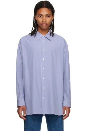 The Row White & Blue Lukre Shirt
