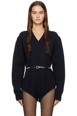 Maison Margiela Navy V-Neck Sweater