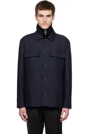 LARDINI Navy Flap Pocket Shirt