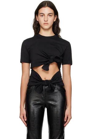 Msgm Black Bow T-Shirt
