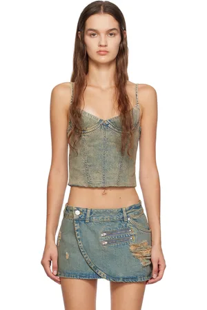 Miaou Blue Kiko Denim Tank Top