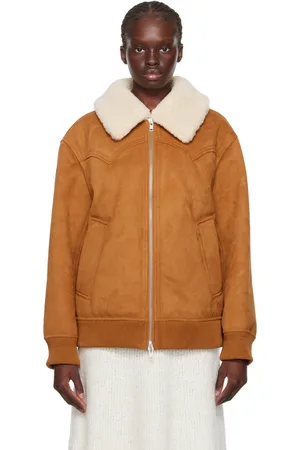 Stand Studio Tan Lillee Faux-Shearling Jacket