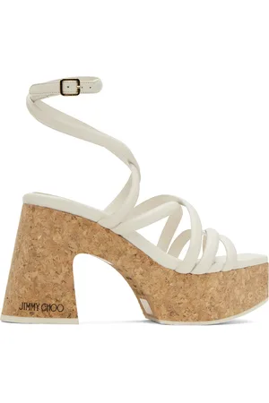 Jimmy Choo Off-White Cecelia 95 Heeled Sandals