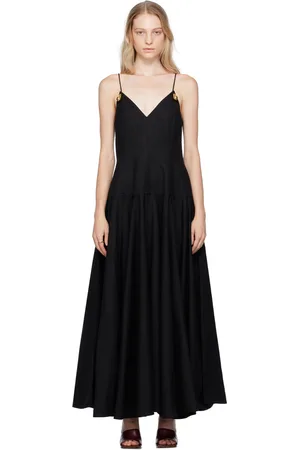 Bottega Veneta Black Metal Drops Maxi Dress