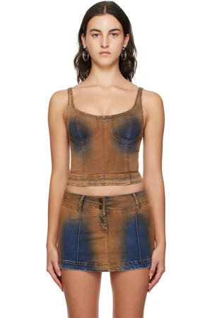 KNWLS Brown Harley Denim Tank Top