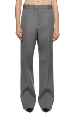 Bottega Veneta Gray Wide-Leg Trousers