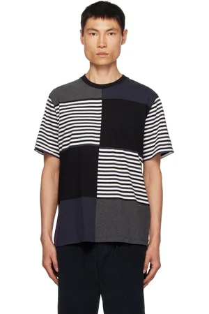 Noah NYC Navy & Black Patchwork T-Shirt