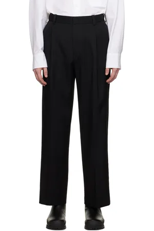 Solid Black Wide Leg Trousers
