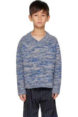 Caramel Kids Blue & Gray Mulu Sweater