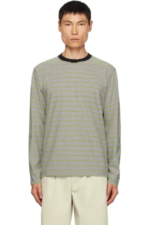 Noah NYC Black & Green Striped Long Sleeve T-Shirt