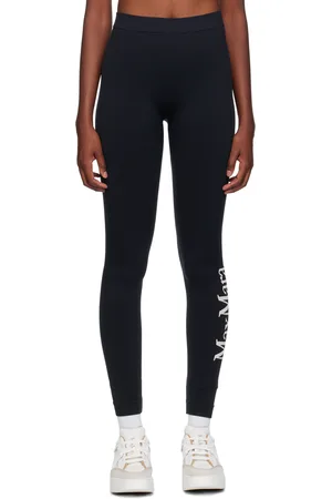 Max Mara Navy Jacquard Leggings
