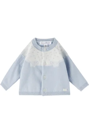 Tartine Et Chocolat Baby Blue Buttoned Cardigan