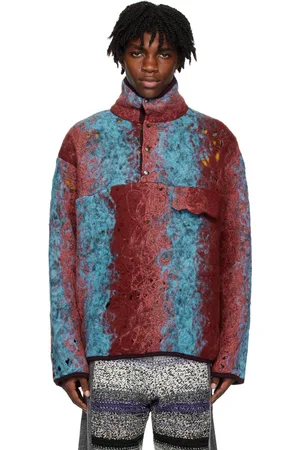 Vitelli Red & Blue Striped Turtleneck