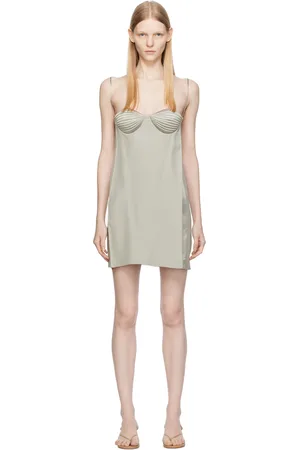 BEVZA Gray Seashell Minidress